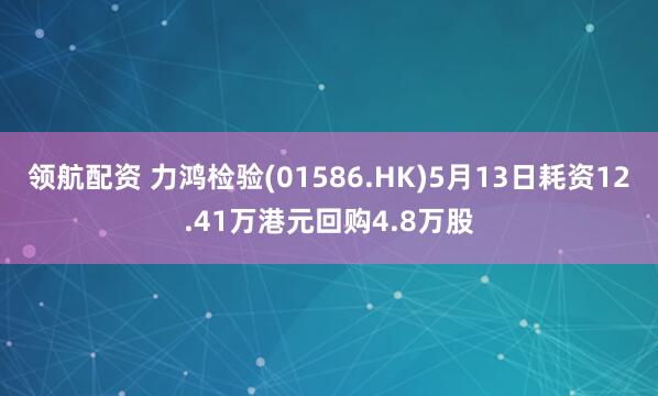 领航配资 力鸿检验(01586.HK)5月13日耗资12.41万港元回购4.8万股